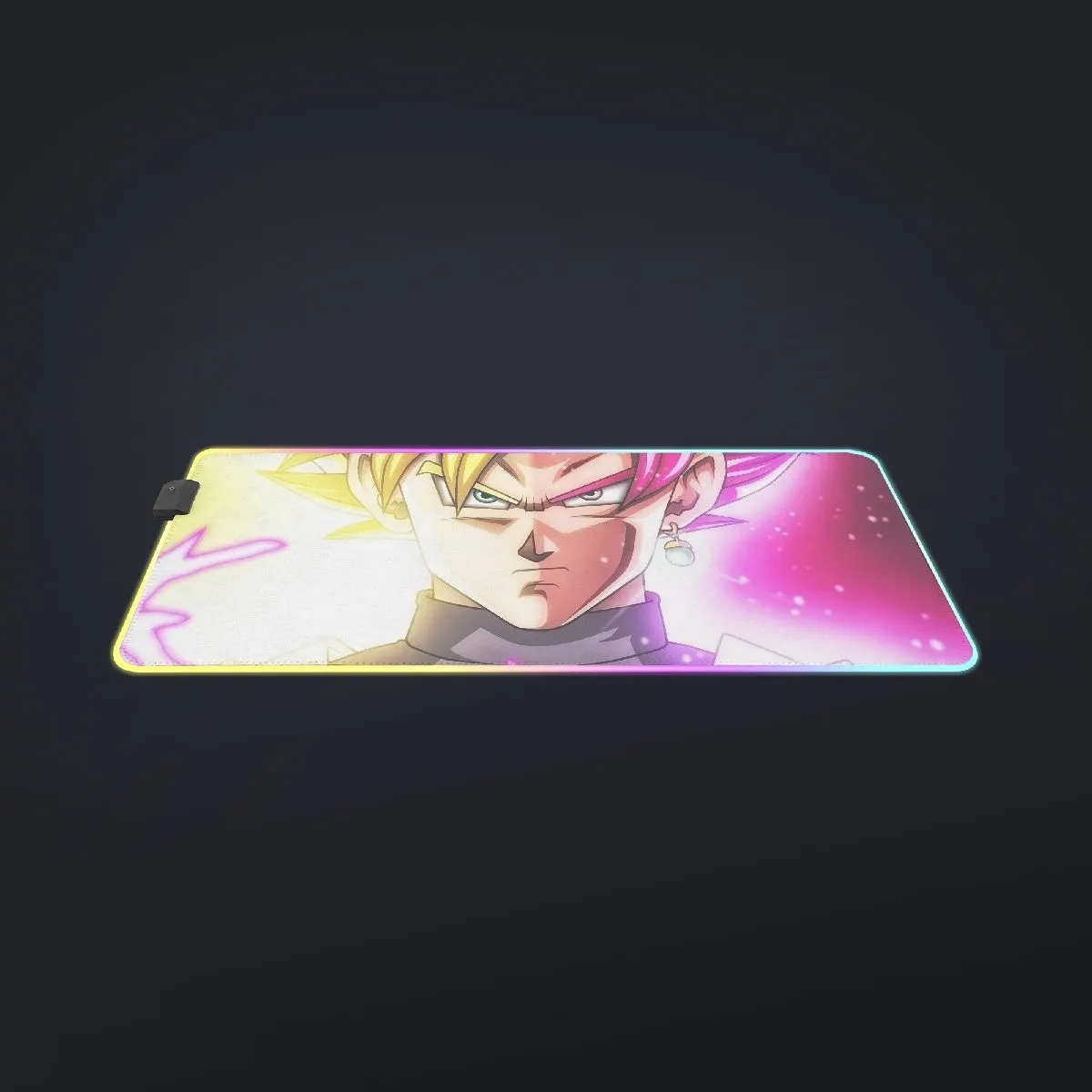 DBZ Goku God Half Rose and Golden Portrait Dope Design cool LED Mouse Pad