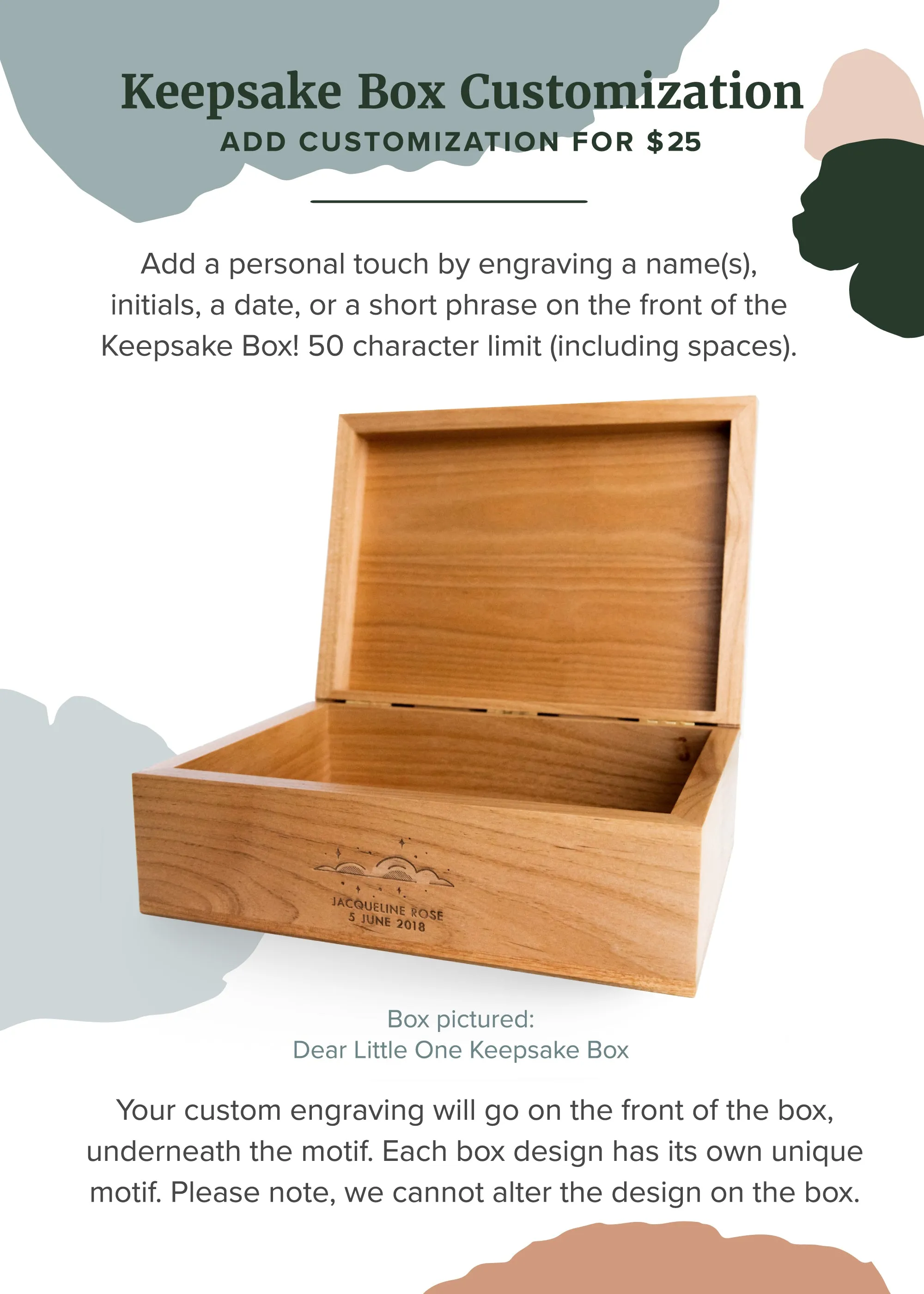 Dear Little One Keepsake Box