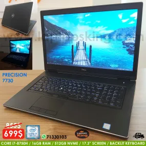 Dell Precision 7730 Core i7-8750H 16gb Ram 512gb Nvme Laptop (Open Box)