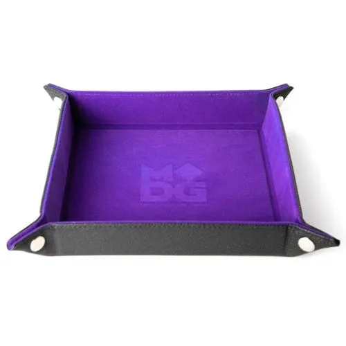 Dice Tray: Velvet with Leather Backing - FanRoll™ by Metallic Dice Games