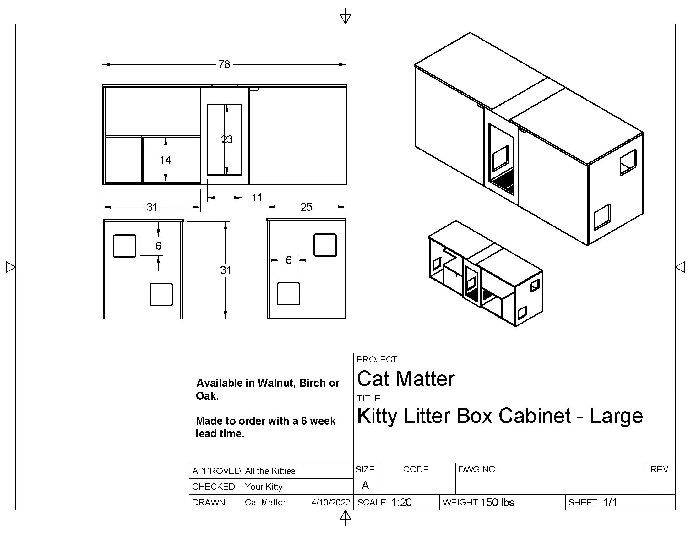 Discrete Kitty Litterbox Cabinet