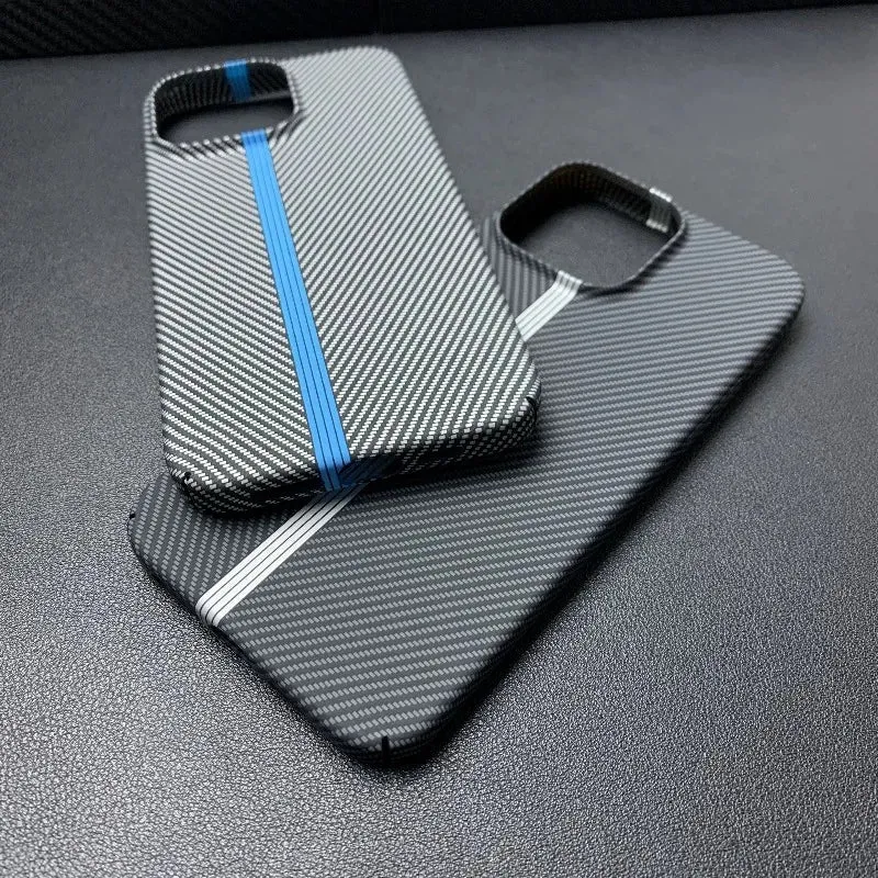 Double Color carbon fibre silicone phone case for iphone