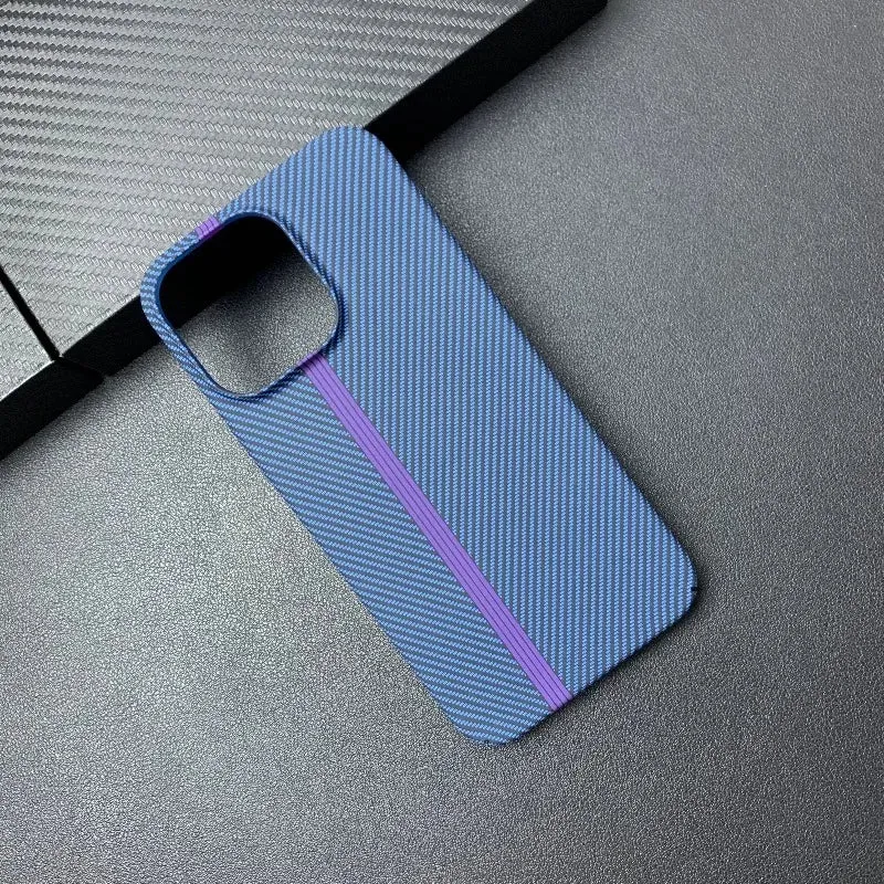 Double Color carbon fibre silicone phone case for iphone