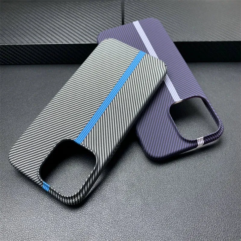 Double Color carbon fibre silicone phone case for iphone