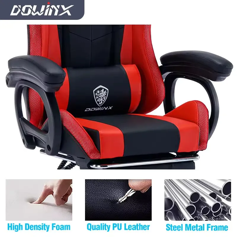 Dowinx RGB Gaming Chair | Massage Function for Waist Cushion | Innovative Storage Pouch on the Back | Adjustable Headrest