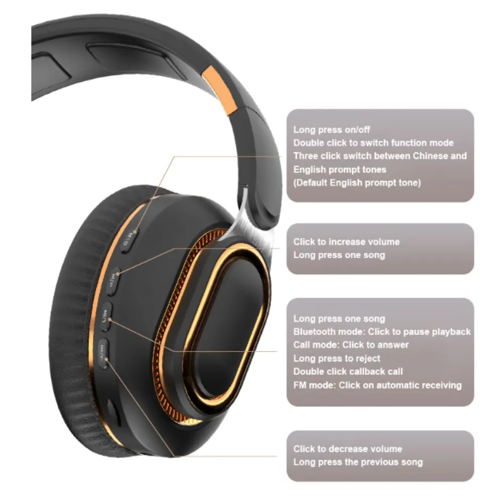 Dragon Wireless Foldable Bluetooth Headset