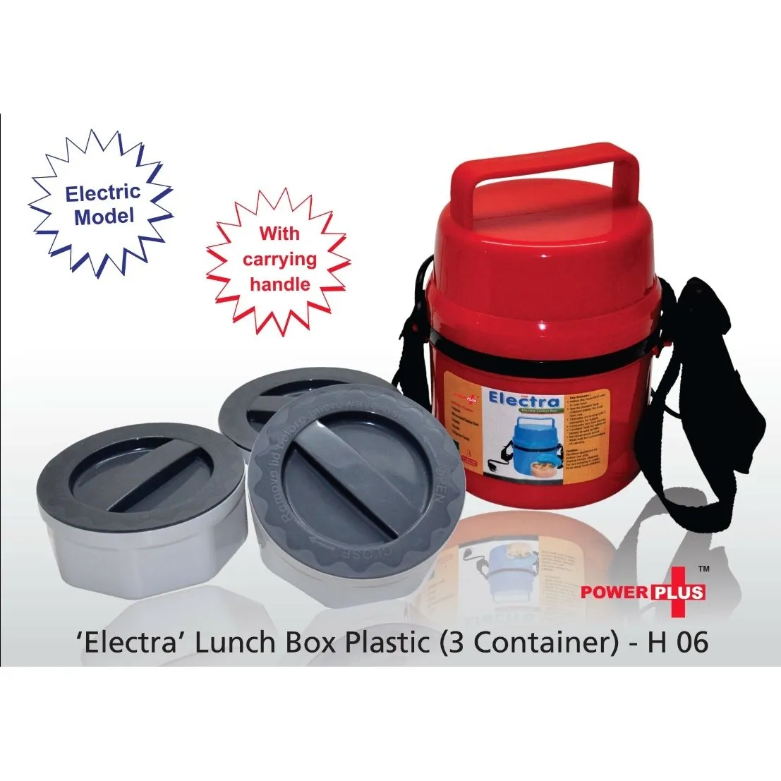 Electra 3 food grade Container Electric Lunch Box Microwaveable