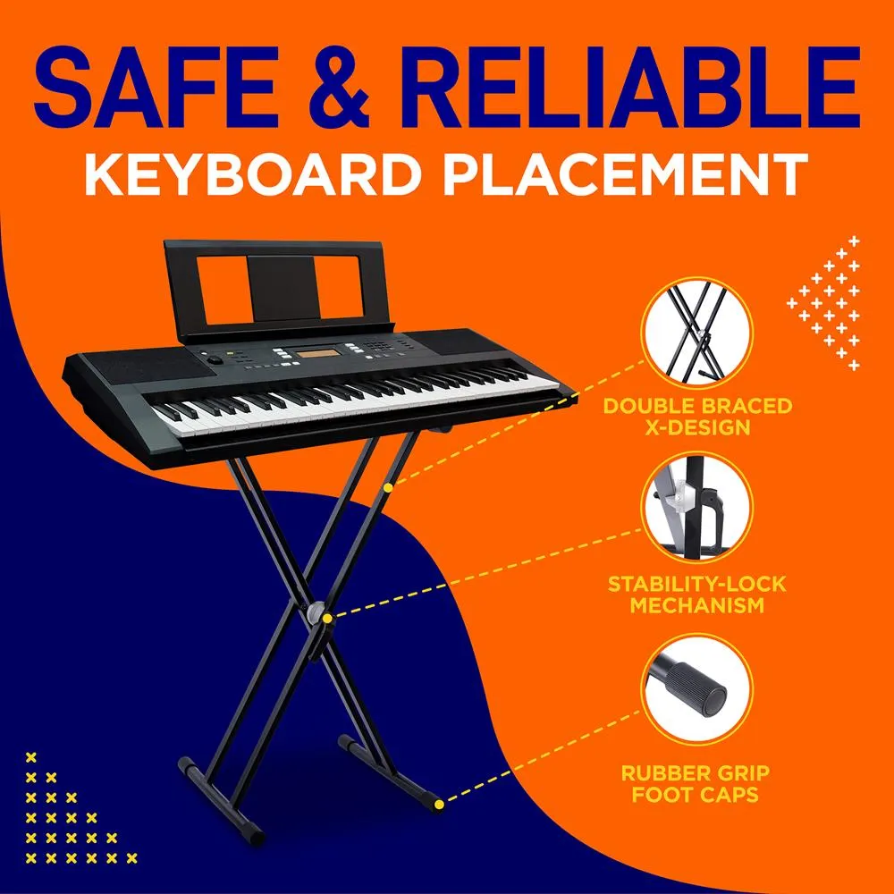 Electronic Keyboard Stand - Digital Piano Keyboard Mount Holder, Height Adjustable