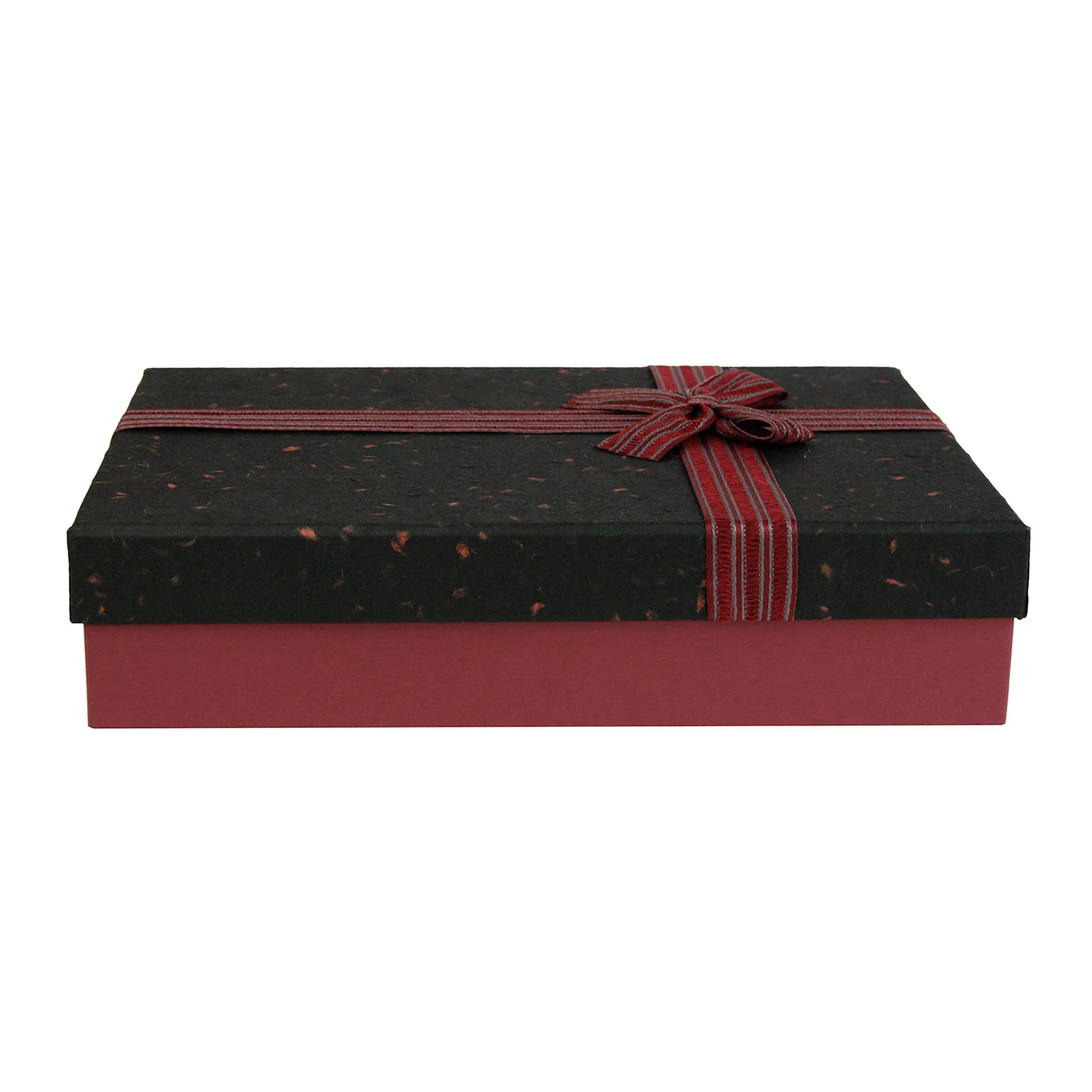 Elegant Burgundy/Black Gift Boxes - Set of 3 (Sizes Available)