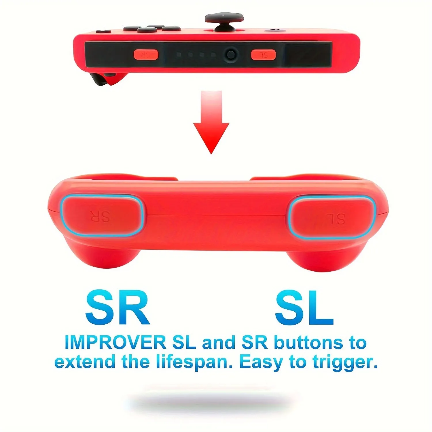 Enhanced Hand Grips for Switch/Switch OLED Joy-Con Controllers