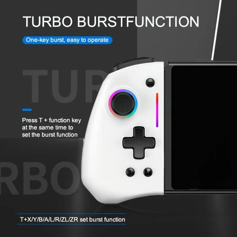 Enhanced Wireless Controller with RGB Light for Switch/OLED Console Elevate Your Gaming Experience