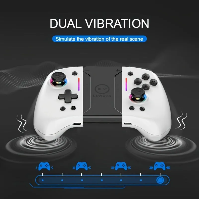 Enhanced Wireless Controller with RGB Light for Switch/OLED Console Elevate Your Gaming Experience