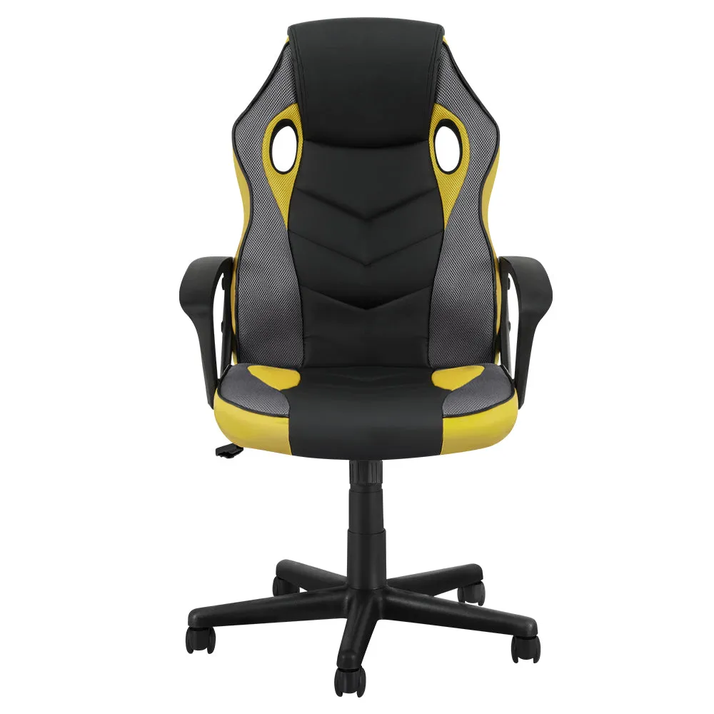 Ergonomic High-Back Gaming Office Chair, Yellow - Artiss