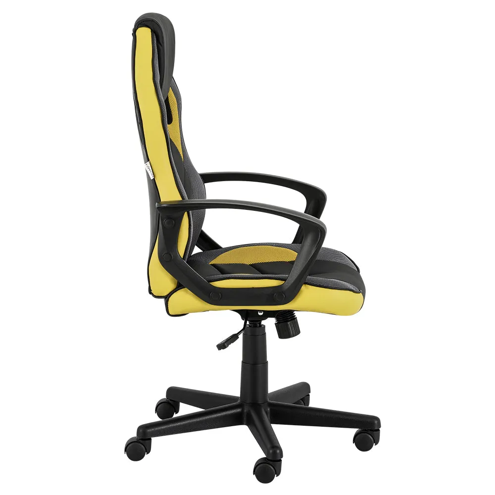 Ergonomic High-Back Gaming Office Chair, Yellow - Artiss