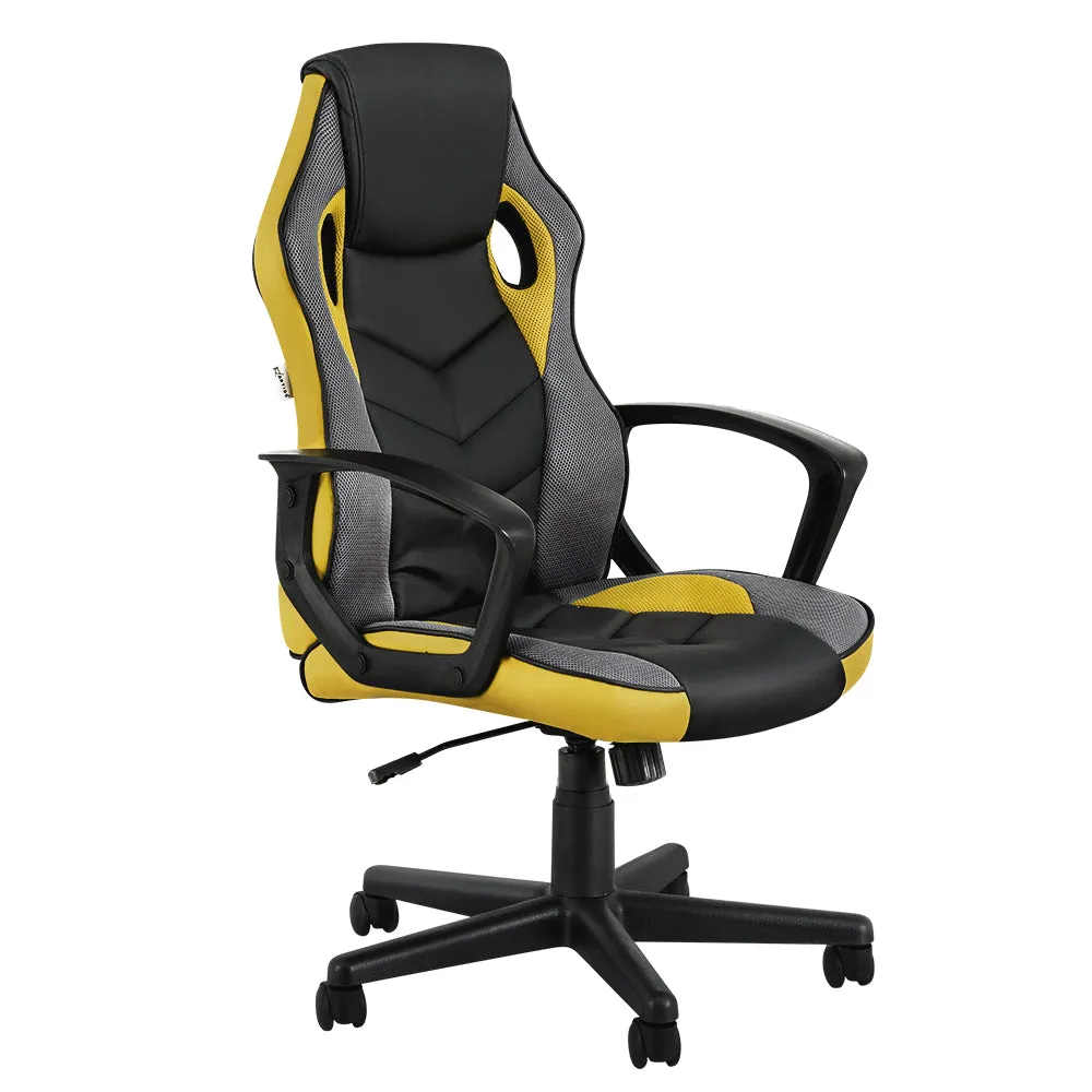 Ergonomic High-Back Gaming Office Chair, Yellow - Artiss