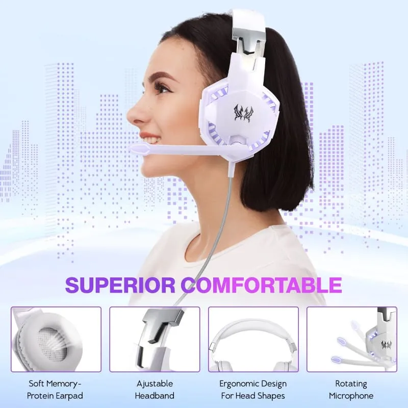 G2000 Head Mounted Wired Gaming Earphones with Led Lighting