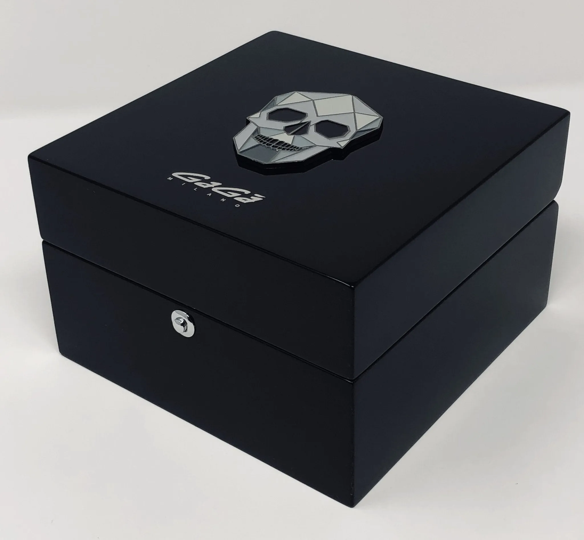 Gaga Milano Watch Slim 46 Bionic Skull Black PVD 5082.BS01