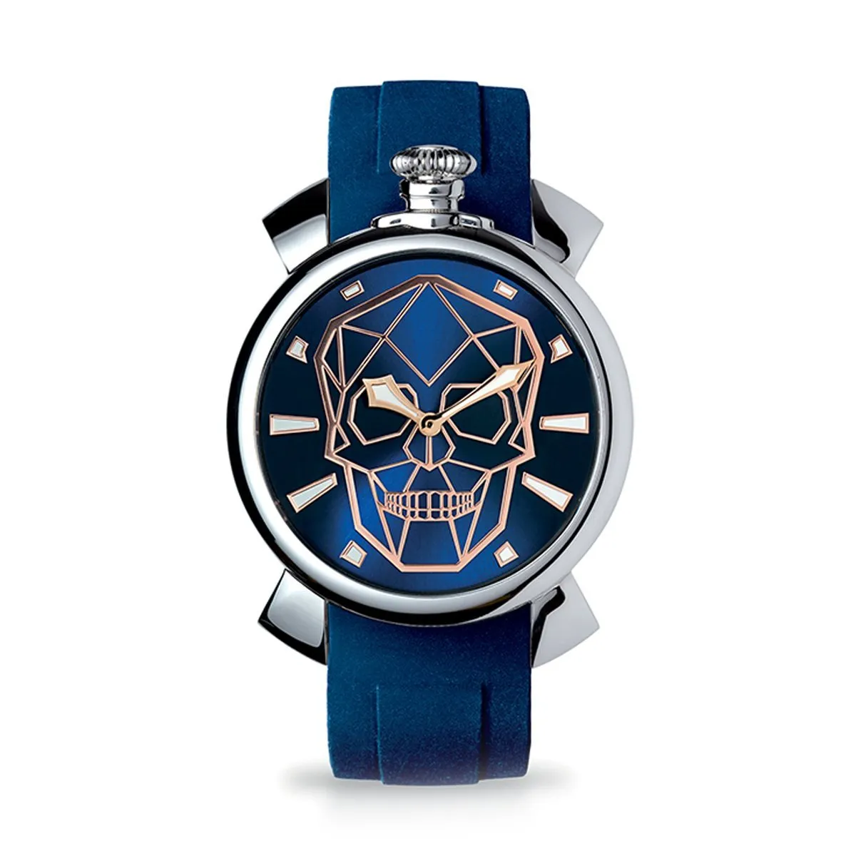 Gaga Milano Watch Slim 46 Bionic Skull Blue  5080.BS02