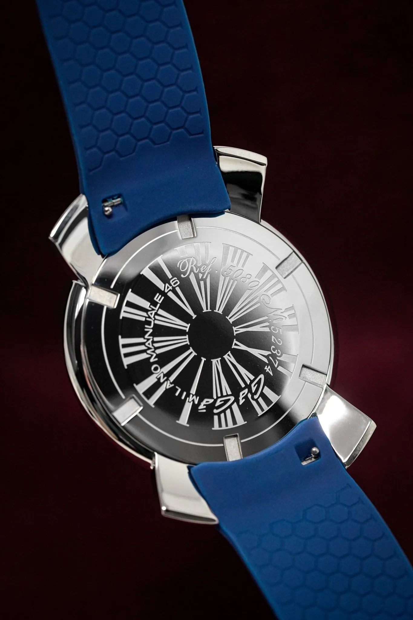 Gaga Milano Watch Slim 46 Bionic Skull Blue  5080.BS02