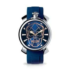 Gaga Milano Watch Slim 46 Bionic Skull Blue  5080.BS02