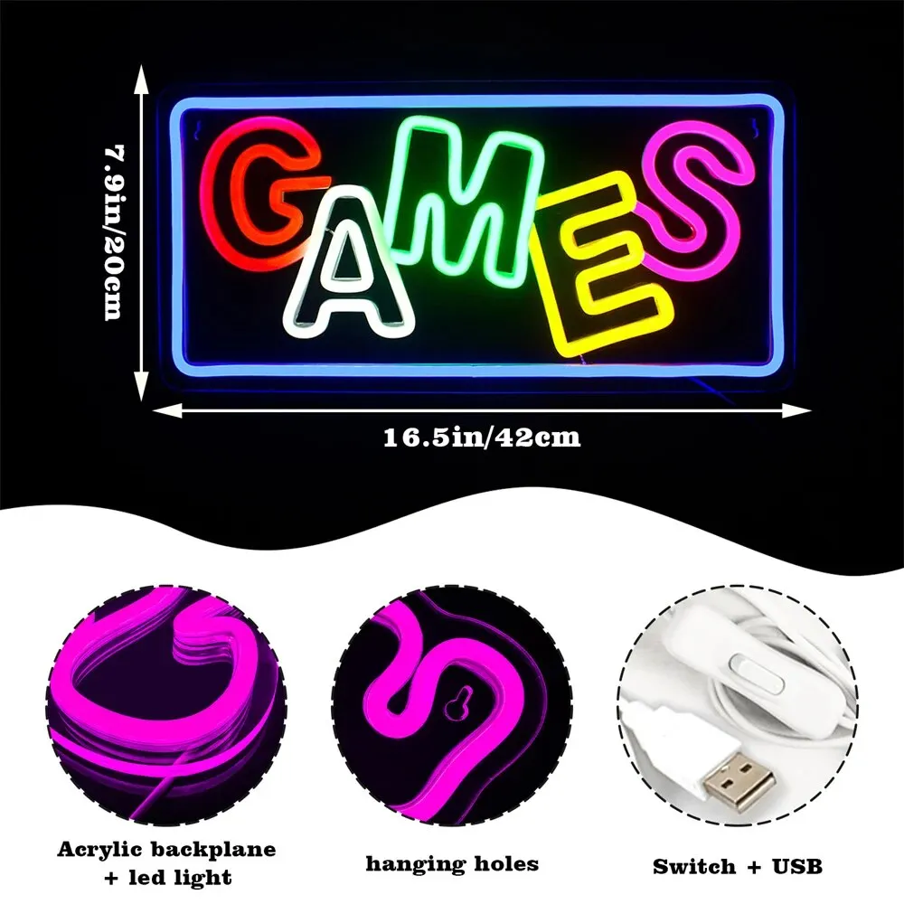 Game Room Neon Sign LED Sign Bedroom Wall Decoration Neon Light