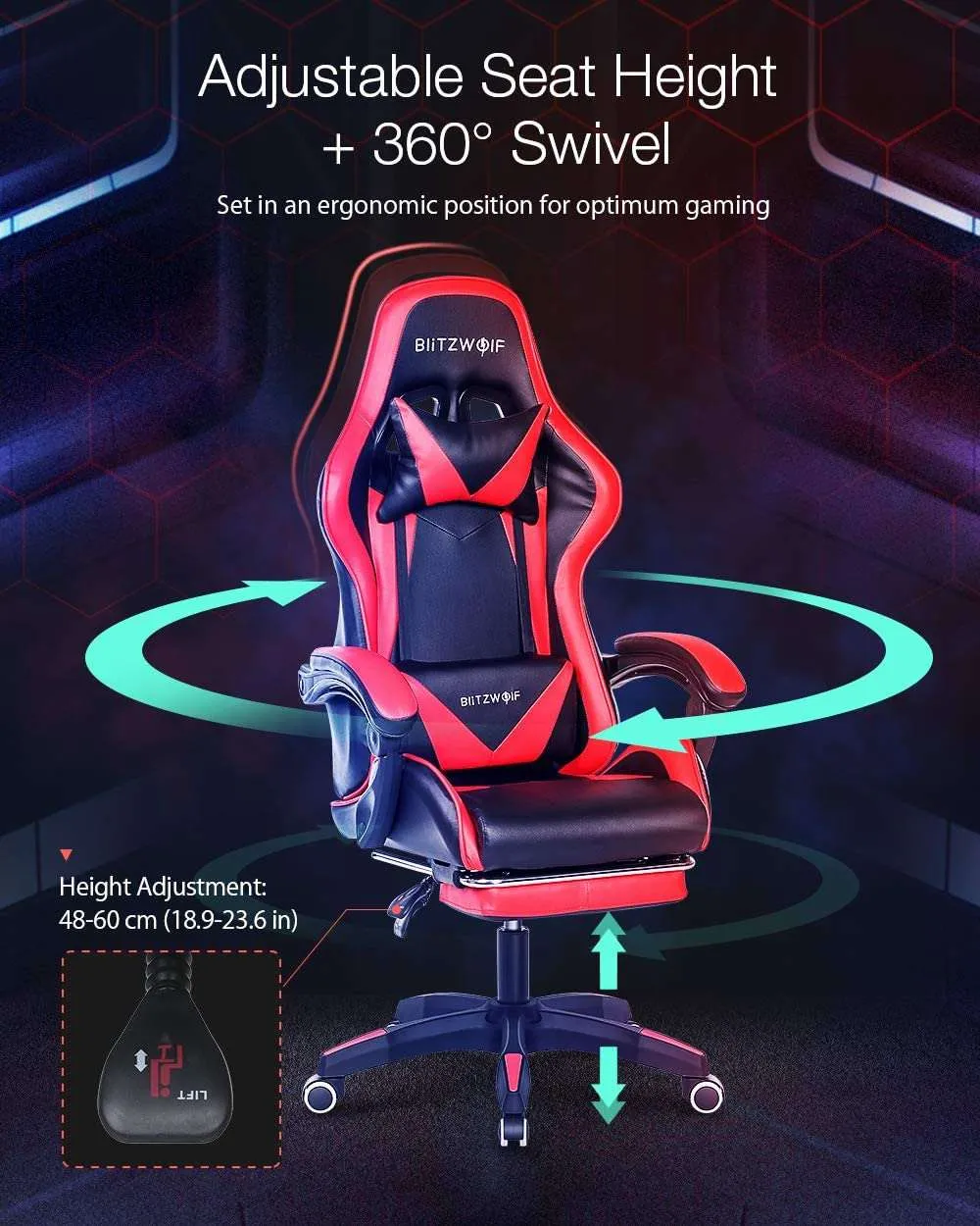 Gaming Chair  Ergonomic Design 150°Reclining