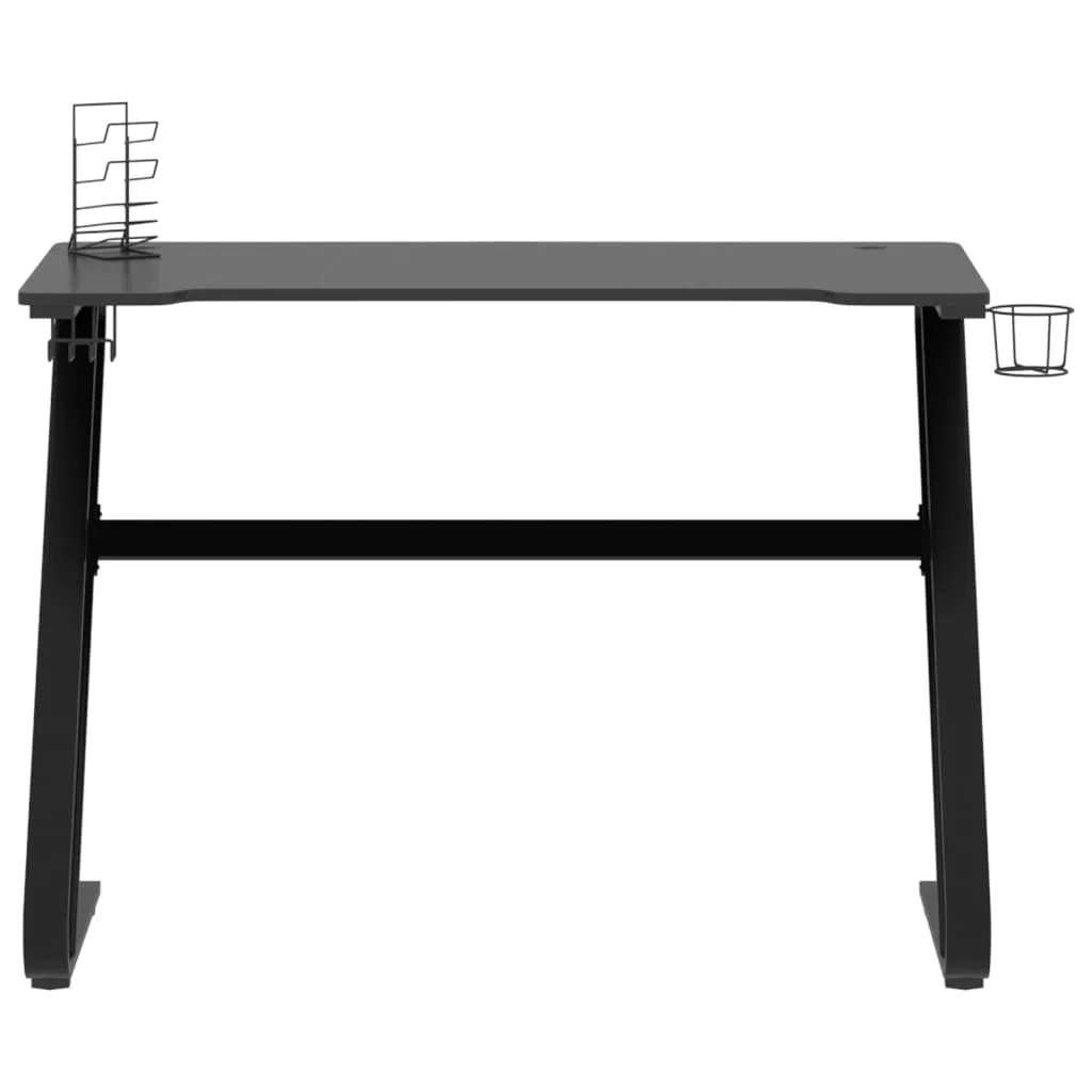 Gaming Desk with ZZ Shape Legs Black 110x60x75 cm