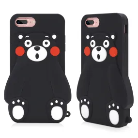 GARMMA Kumamon Dullness Shockproof Silicone Case for Apple iPhone 8 Plus/8/7 Plus/6S Plus/7/6S/6