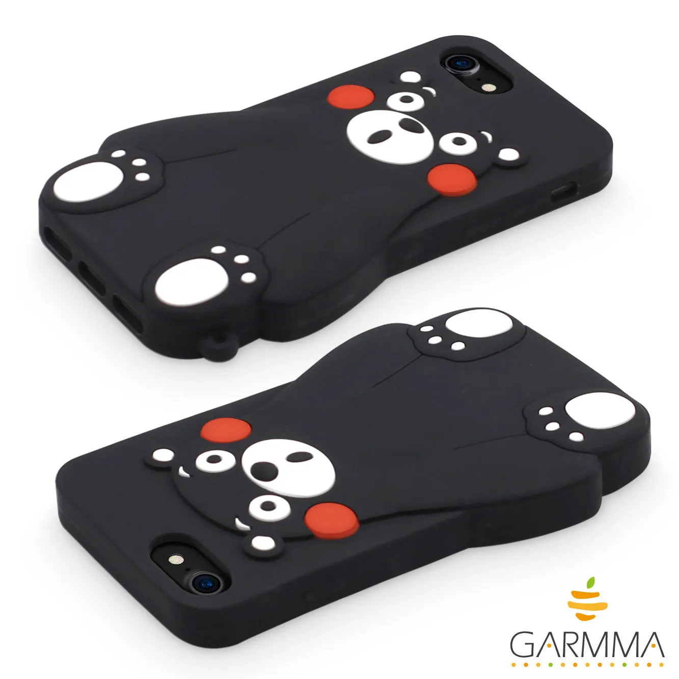 GARMMA Kumamon Dullness Shockproof Silicone Case for Apple iPhone 8 Plus/8/7 Plus/6S Plus/7/6S/6