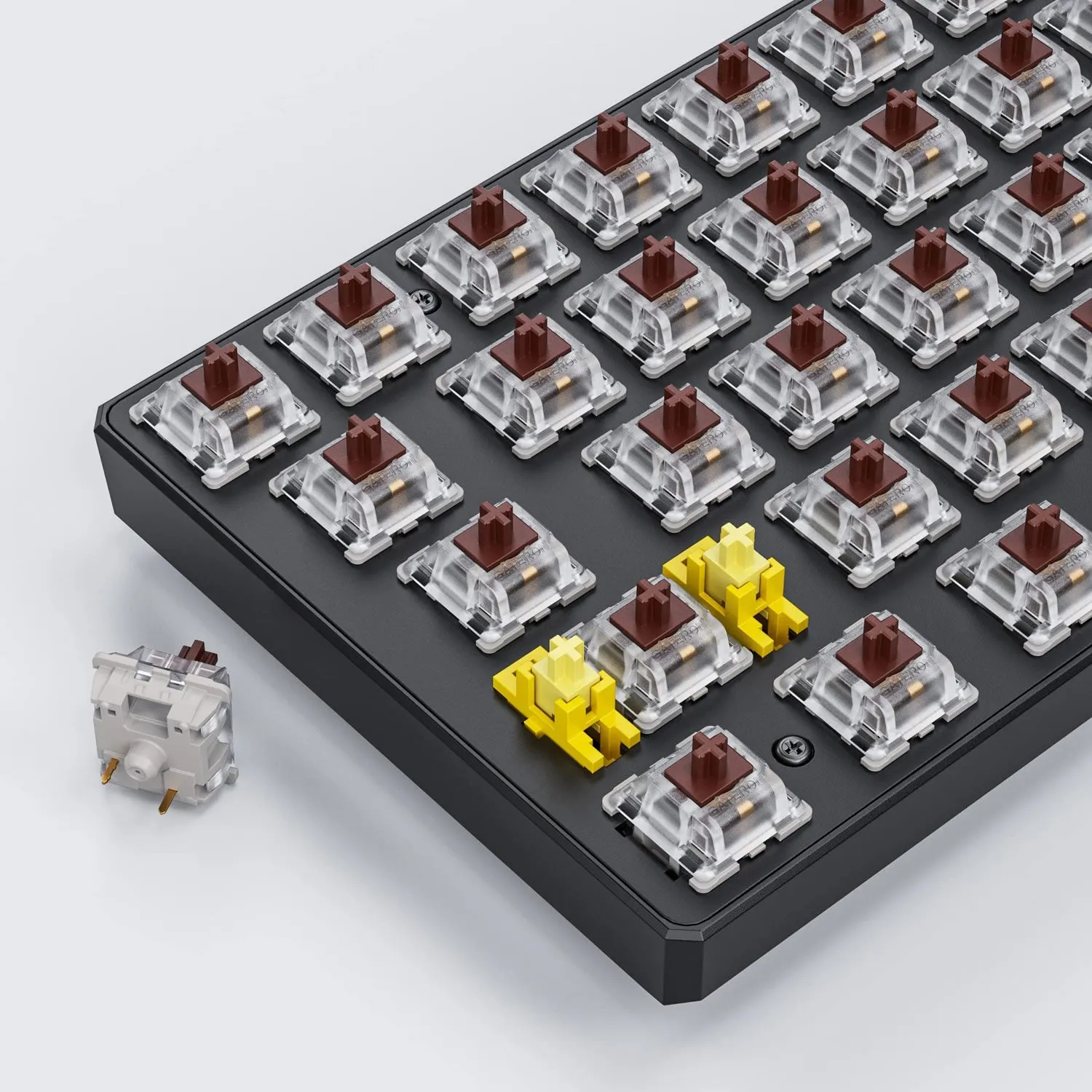 Gateron KS-9 Pro Brown Mechanical Switches 3 Pin, 70 Pcs