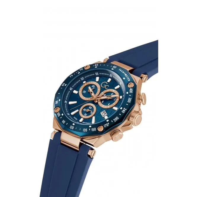 Gents Spirit Sport Blue Rose Gold Watch Y81007G7MF