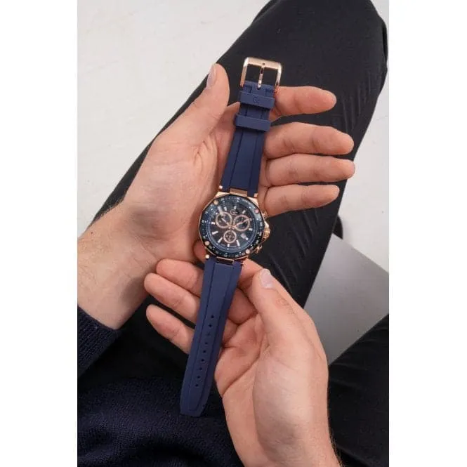 Gents Spirit Sport Blue Rose Gold Watch Y81007G7MF