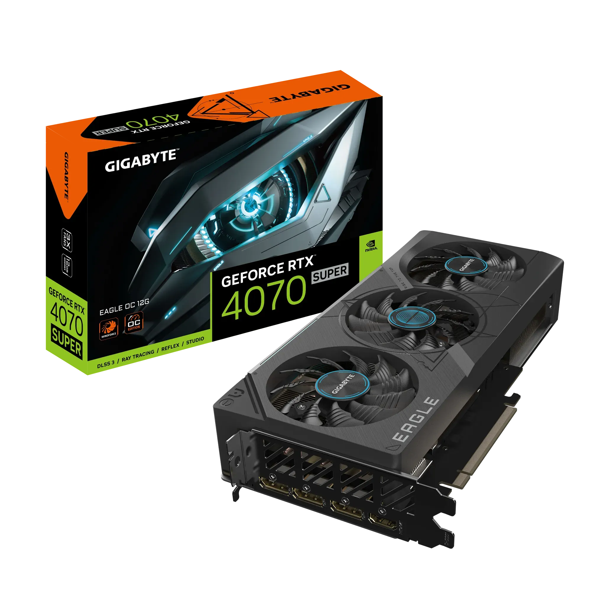 GIGABYTE GeForce RTX™ 4070 SUPER EAGLE OC 12GB GDDR6X GV-N407SEAGLE OC-12GD