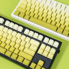 Gradient Lime Keycap Dip Dye Doubleshots PBT Lemon for keyboard 87 tkl 104 bm60 xd68 CSTC75 BM87 BM65 CSTC75 VN96