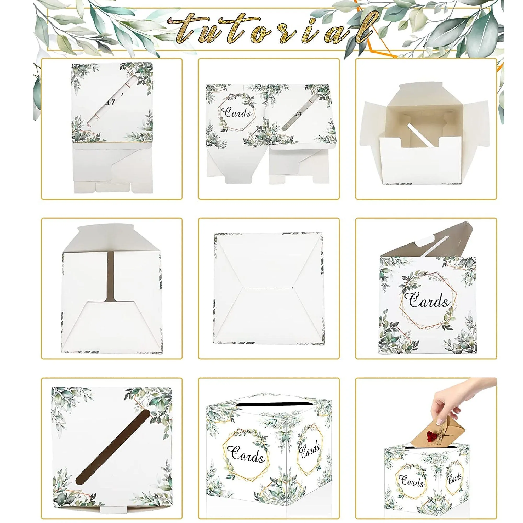 Greenery Card Box Floral Money Card Box Gift Card Box Holder Card Box Holder Wedding Reception