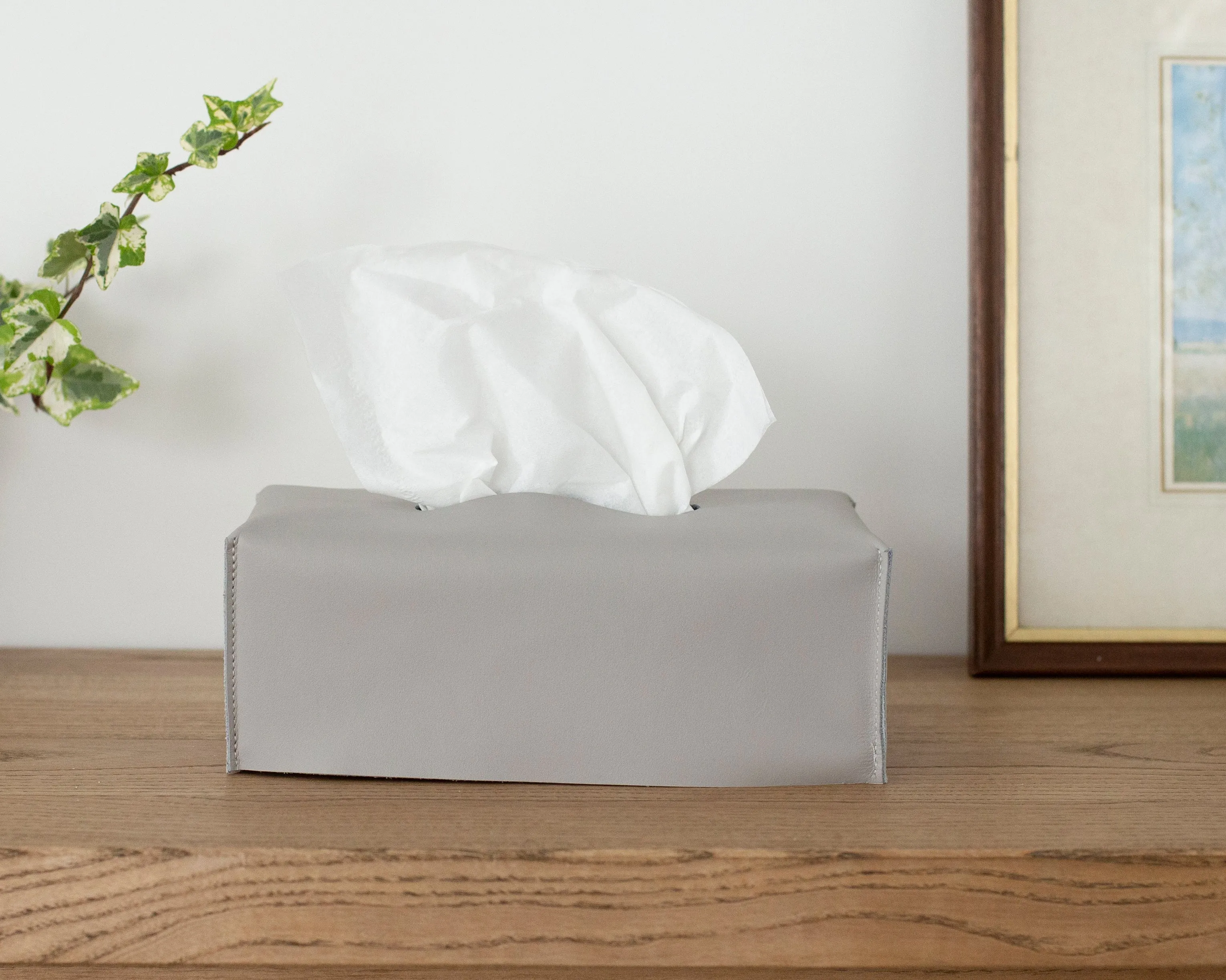 Grey Tissue Box Cover Rectangle, Nursery Decor