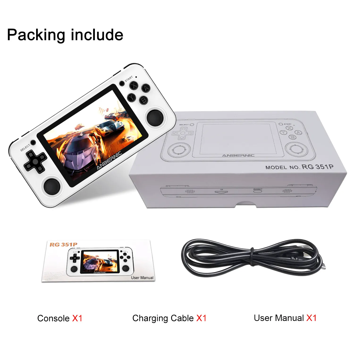 Handheld Gaming Console 3.5 inch Screen Retro Game Player