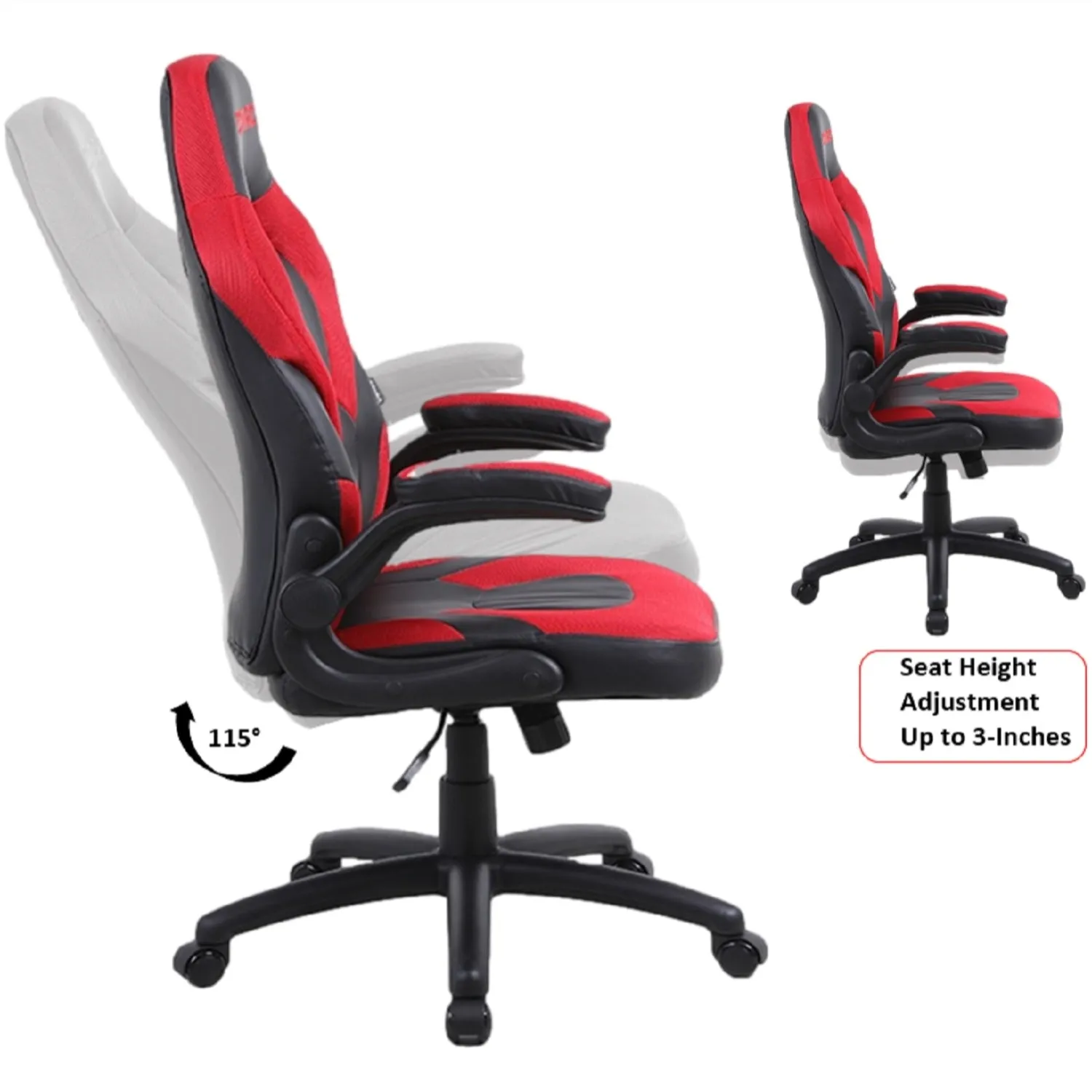 HAWK SERIES/ 2064 GAMING CHAIR (BLACK & RED)