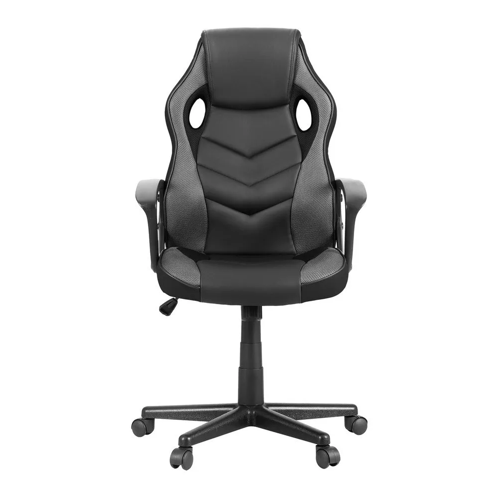 High-Back Grey Gaming Office Chair 360° Rotating - Artiss