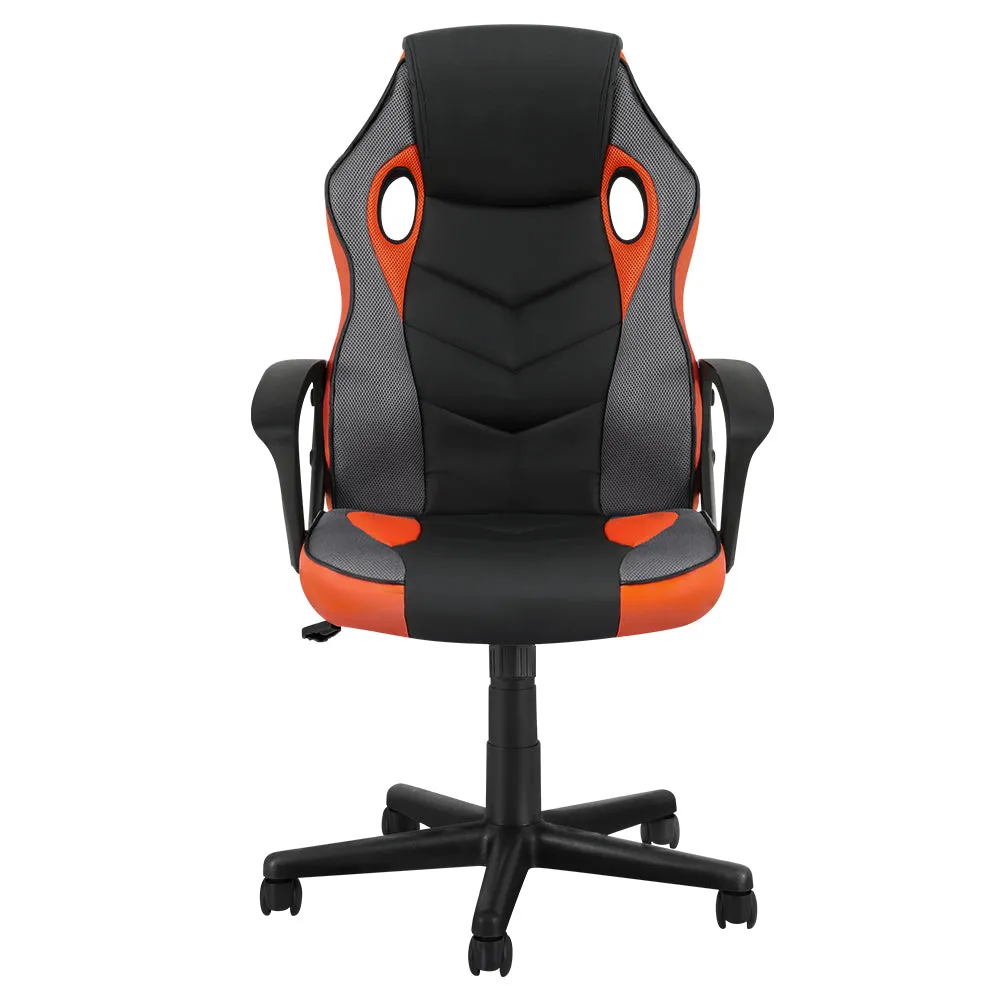 High-Back PU & Mesh Gaming Office Chair with Tilt - Artiss