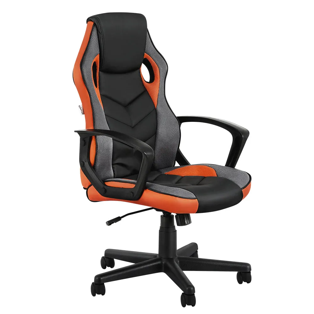 High-Back PU & Mesh Gaming Office Chair with Tilt - Artiss