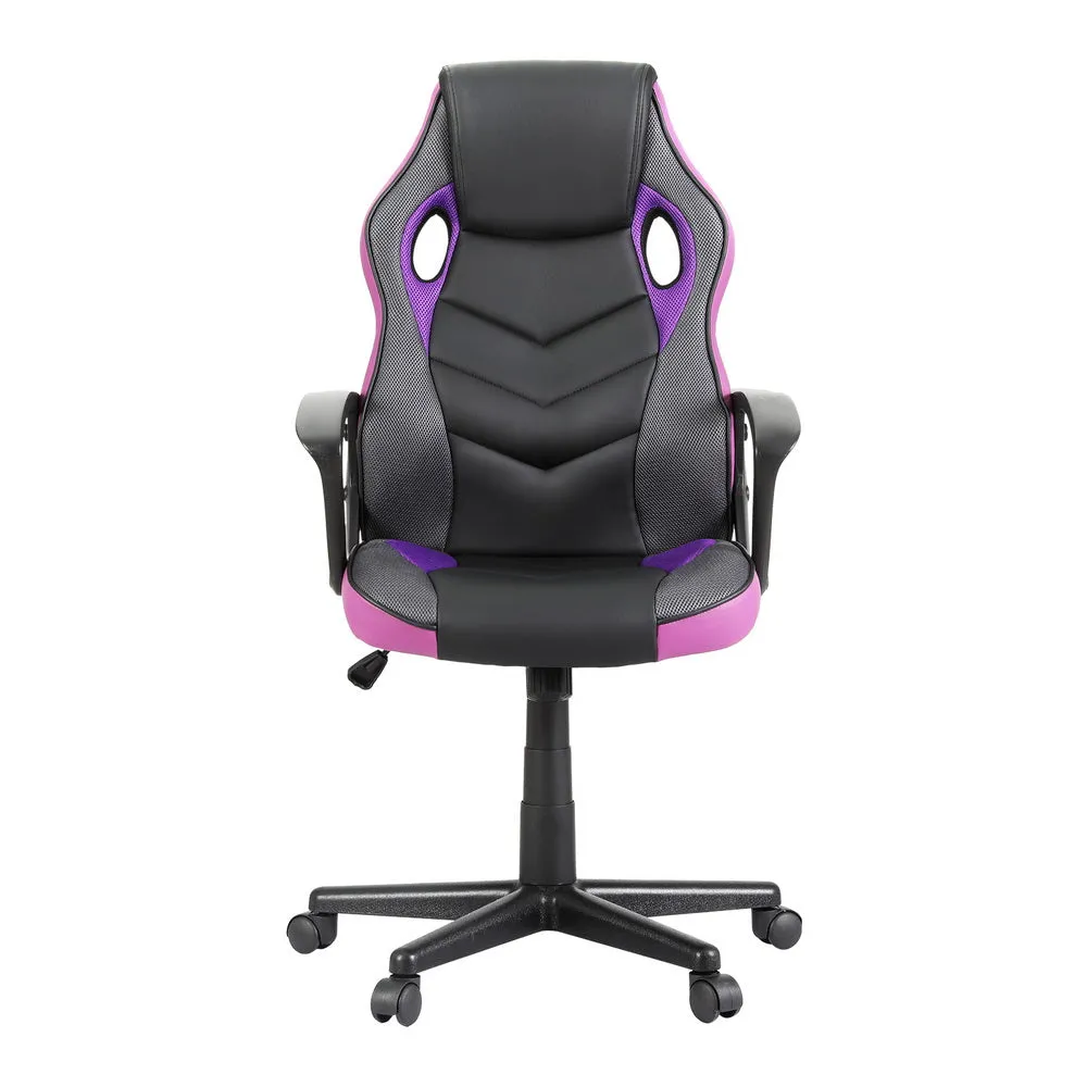 High-Back PU Leather Mesh Gaming Chair, Adjustable - Artiss