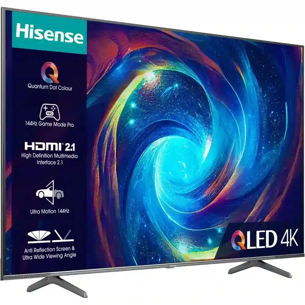 Hisense E7 Pro Series 65E7KQTUK PRO 65" 4K Ultra HD QLED Smart TV - Black