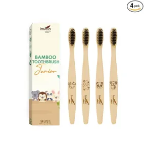 Imvelo Adult Bamboo Toothbrush |Charcoal Activated Soft Bristles| Biodegradable & Bamboo Brush