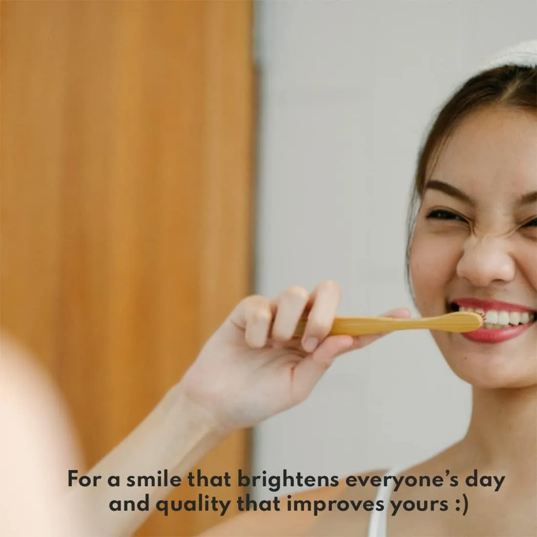 Imvelo Adult Bamboo Toothbrush |Charcoal Activated Soft Bristles| Biodegradable & Bamboo Brush