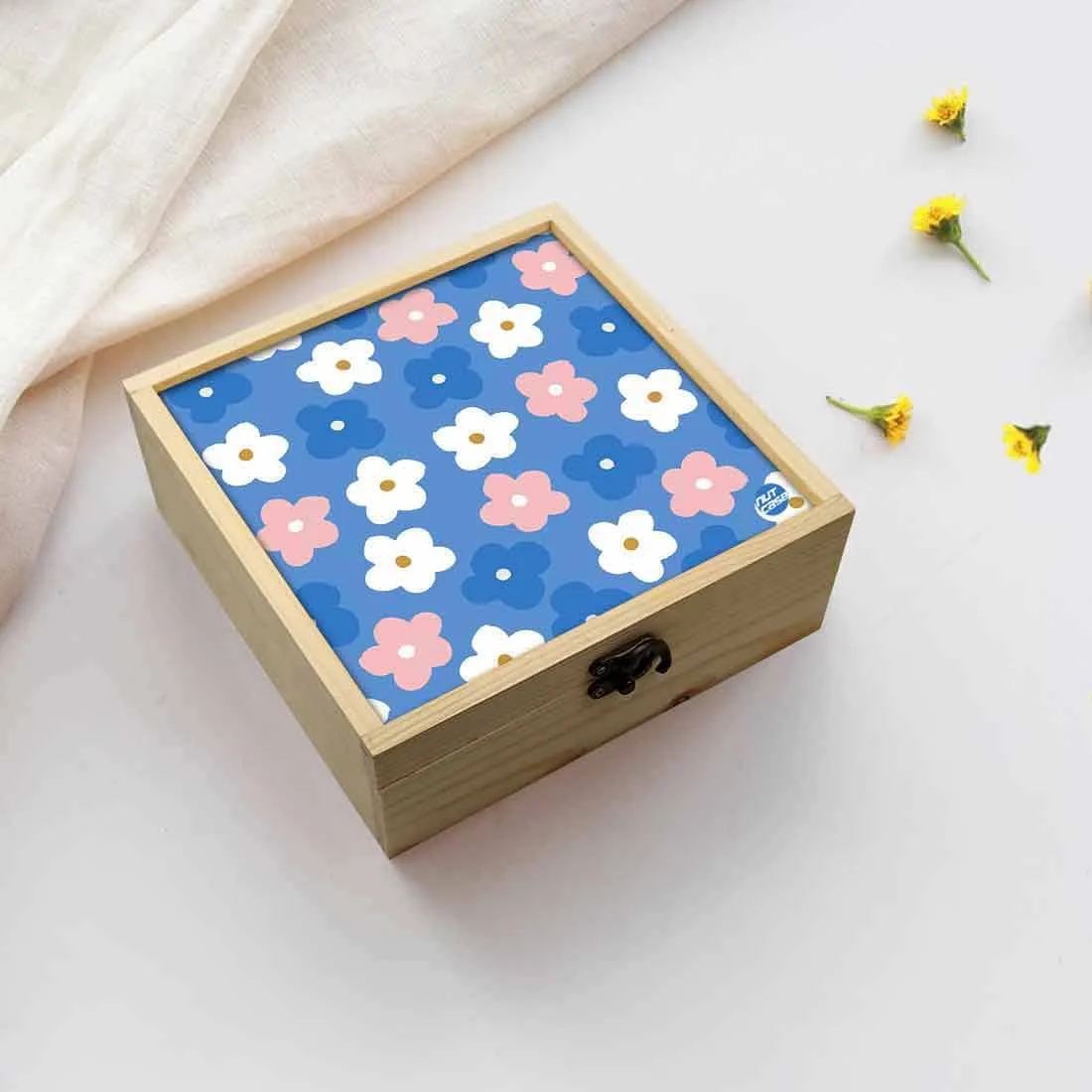 Jewellery Box Wooden Jewelry Organizer -  Flowers Of Spring