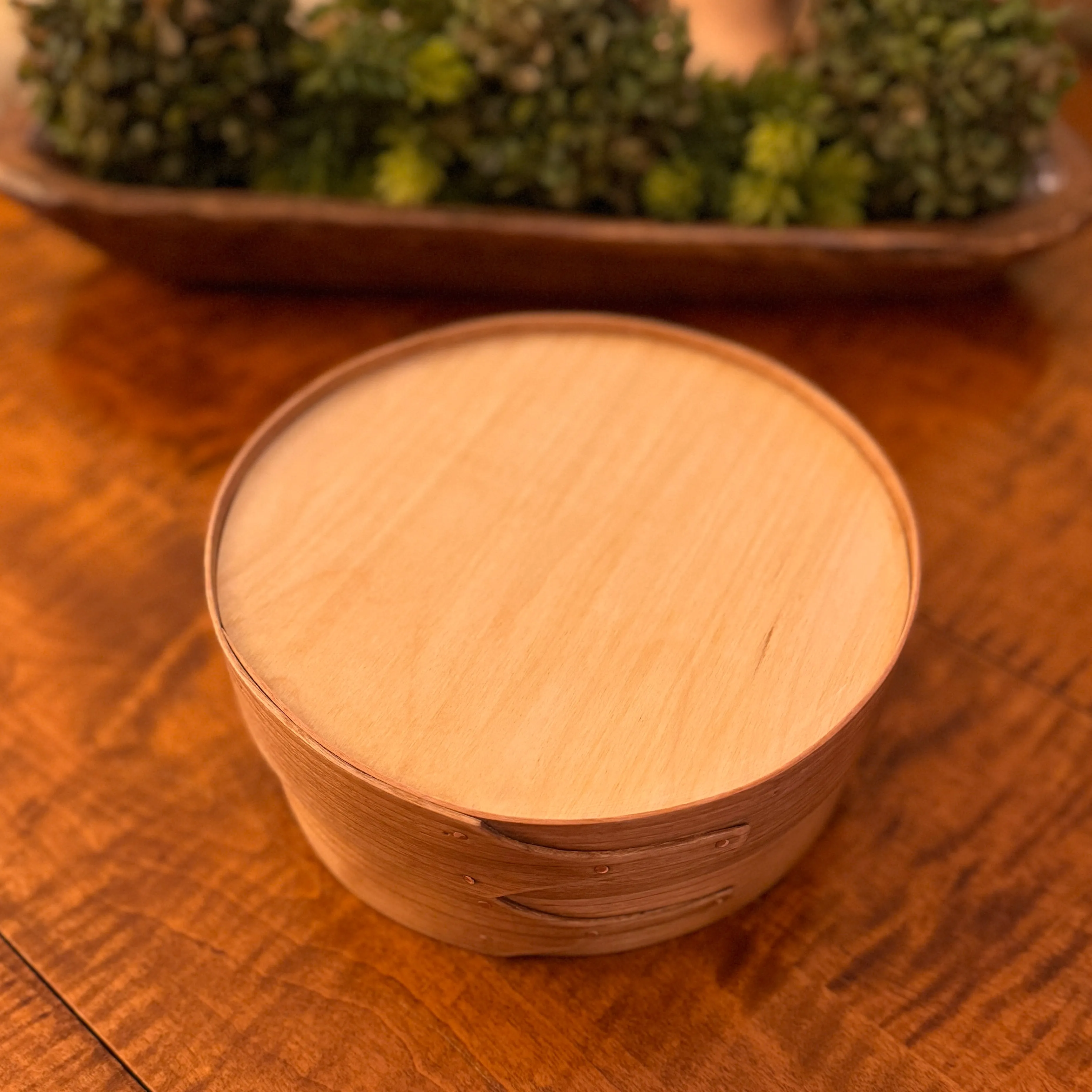 Keller Krafted | 8" Round Shaker Box with Recessed Lid - Cherry