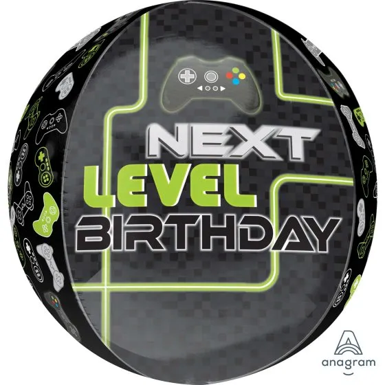 Level Up Next Level Birthday Orbz Balloon 38cm x 40cm Each