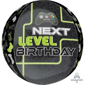 Level Up Next Level Birthday Orbz Balloon 38cm x 40cm Each