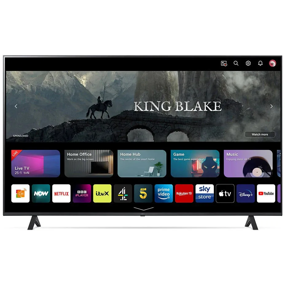 LG UR78 50" 4K UHD LED Smart TV - Black | 50UR78006LK.AEK